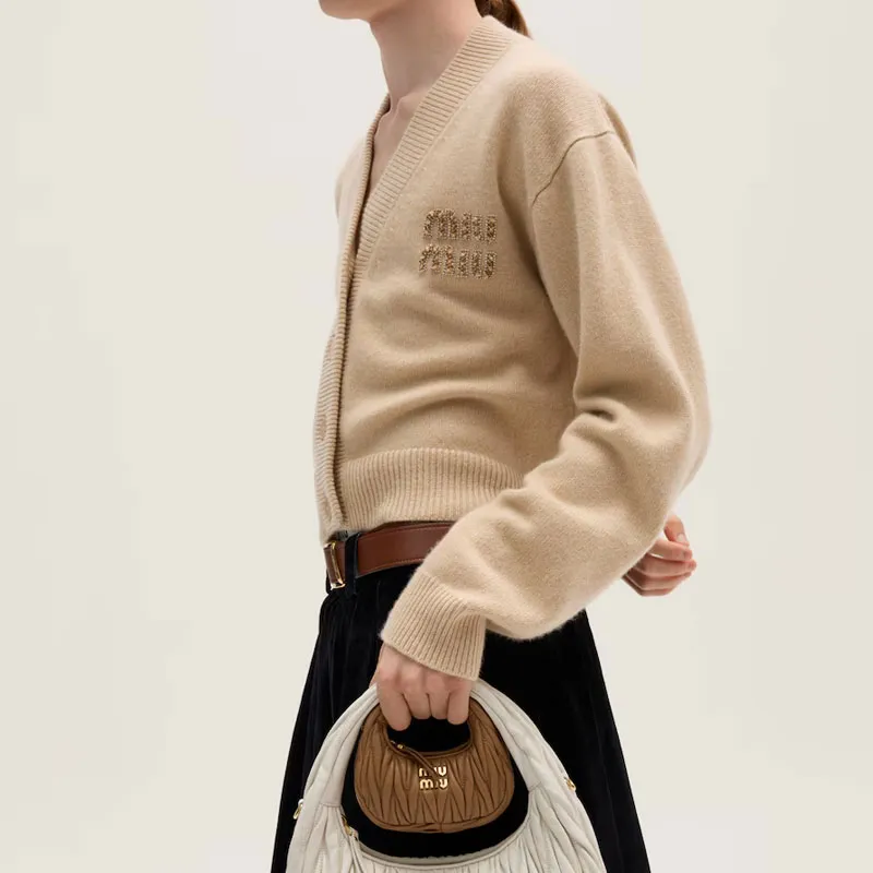 MIU MIU Cashmere Sweater Women's Light Yellow-3