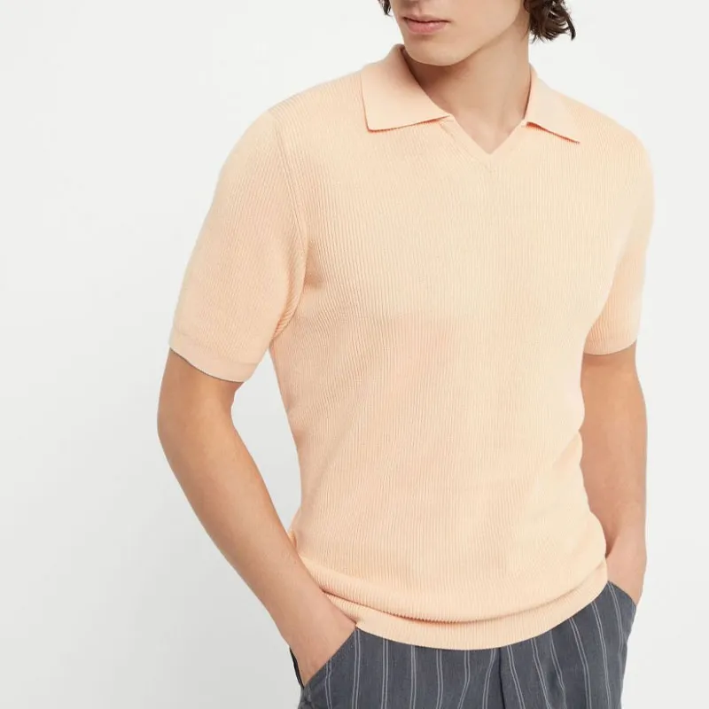 Brunello Cucinelli Fine Knitted Ribbed Polo Shirt-1