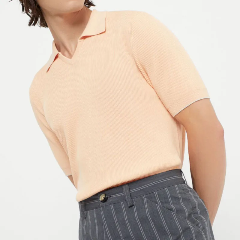 Brunello Cucinelli Fine Knitted Ribbed Polo Shirt-3