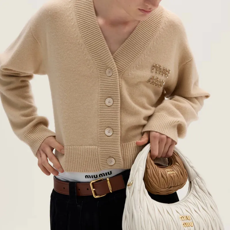 MIU MIU Cashmere Sweater Women's Light Yellow-4
