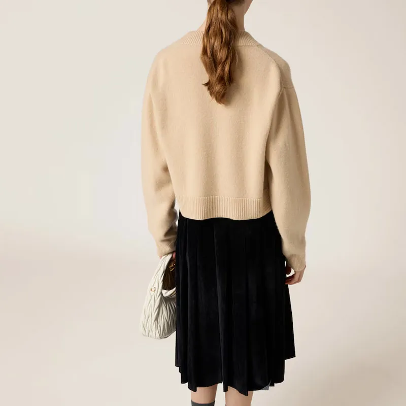 MIU MIU Cashmere Sweater Women's Light Yellow-2