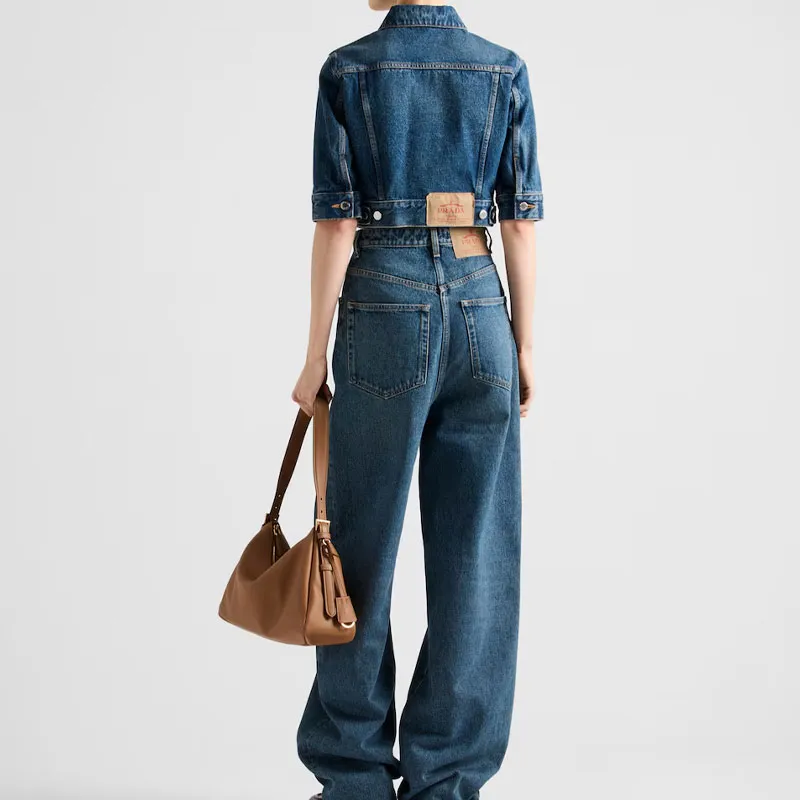 PRADA Button Up Denim Mini Jacket-2