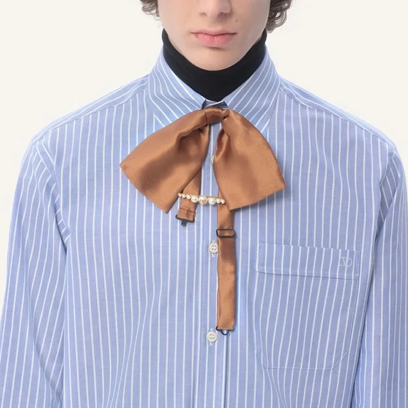 Valentino Pinstriped Long Sleeved Shirt-5