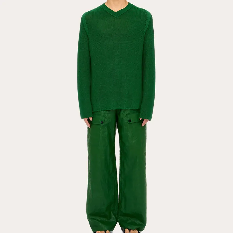 Ferragamo V-neck Cotton-blend Jumper-3