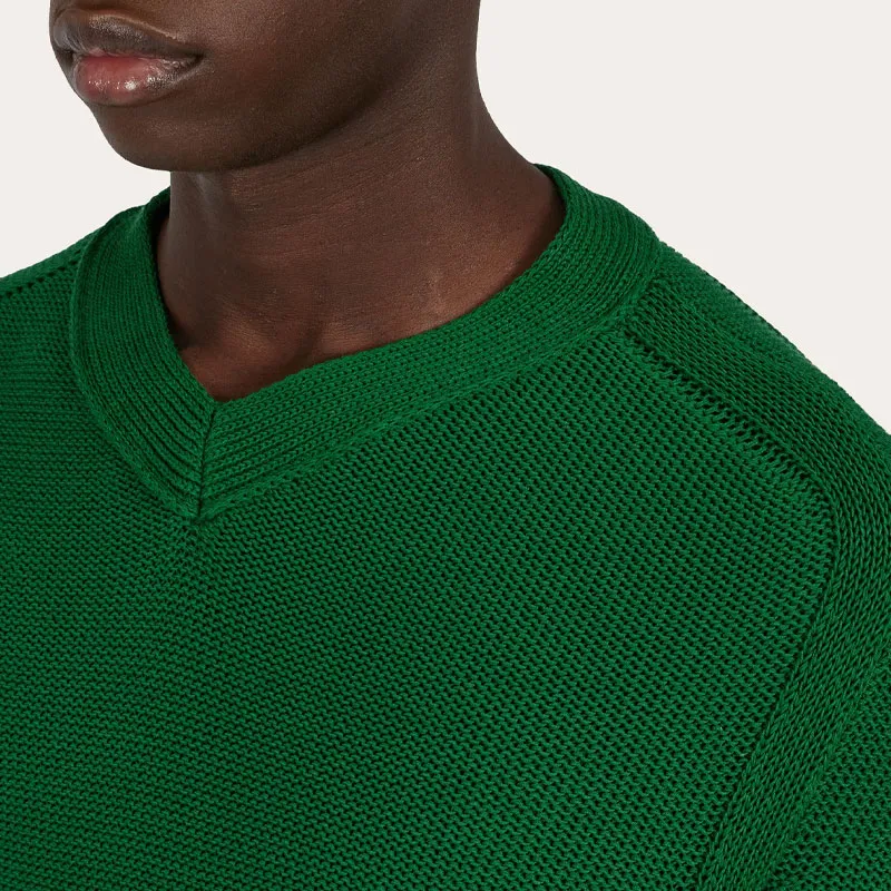 Ferragamo V-neck Cotton-blend Jumper-4