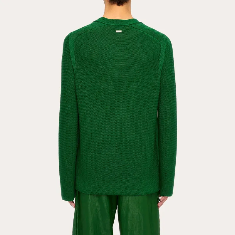 Ferragamo V-neck Cotton-blend Jumper-2