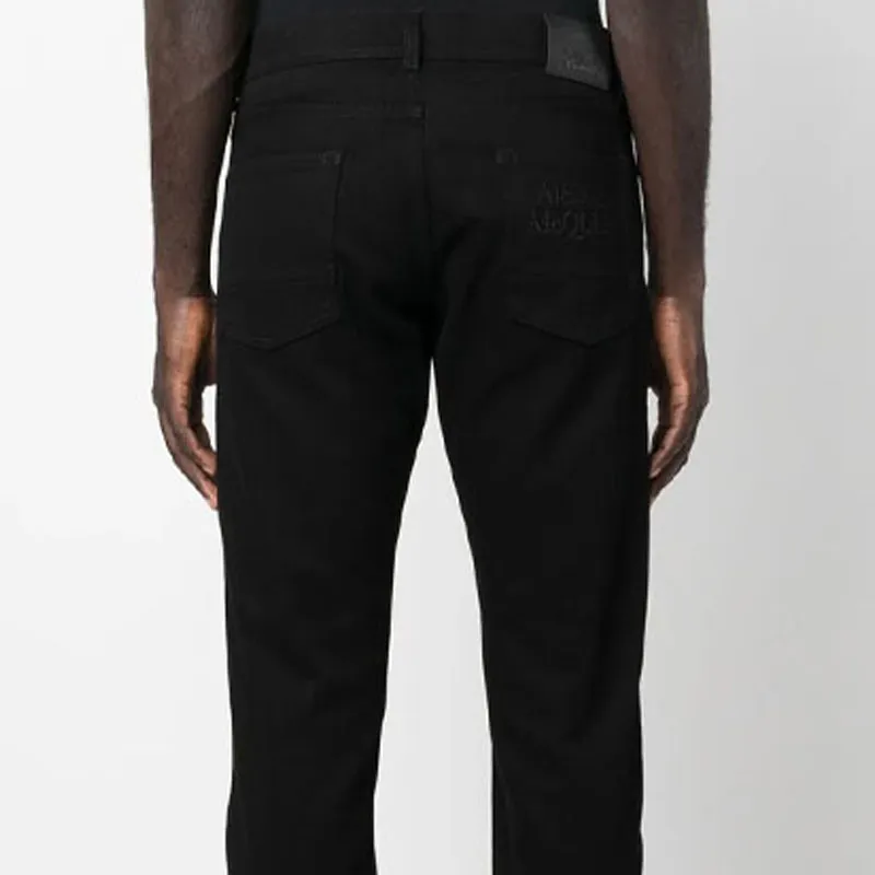 Alexander McQueen Straight leg Logo Jeans-5