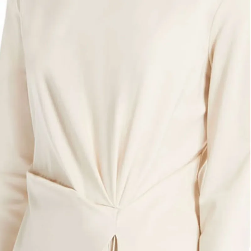 WEEKEND MaxMara Long Sleeved Dress Women's Beige-4