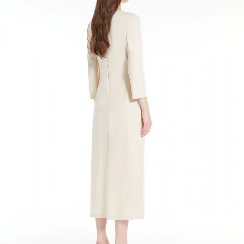 WEEKEND MaxMara Long Sleeved Dress Women's Beige-2
