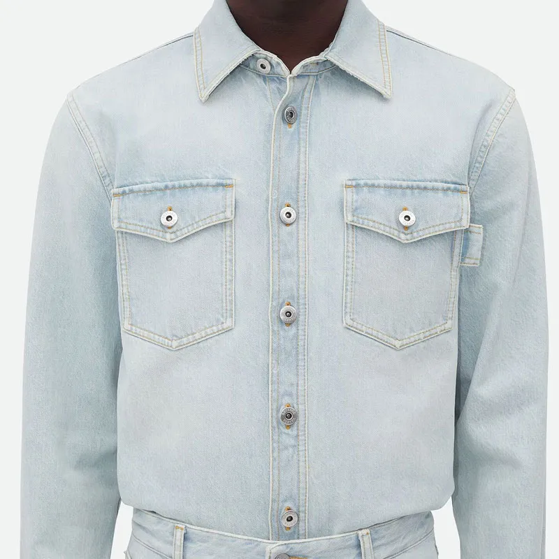 Bottega Veneta Extra Bleached Denim Overshirt-4