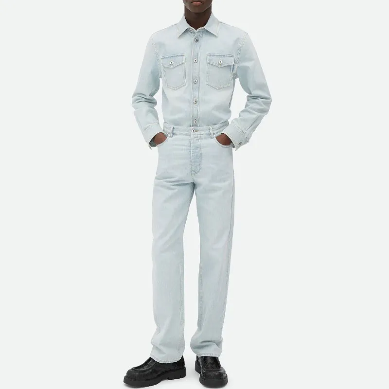 Bottega Veneta Extra Bleached Denim Overshirt-1