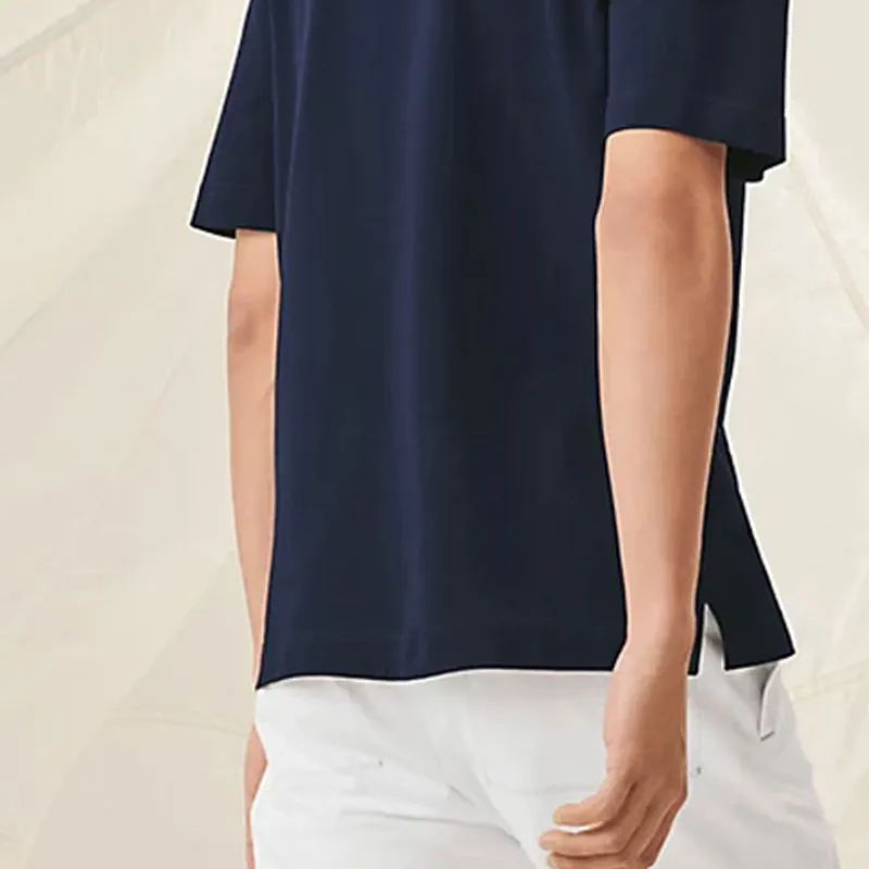 HERMES Polo Shirt Men's Dark Blue-5