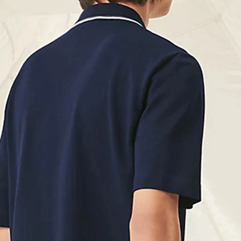 HERMES Polo Shirt Men's Dark Blue-4