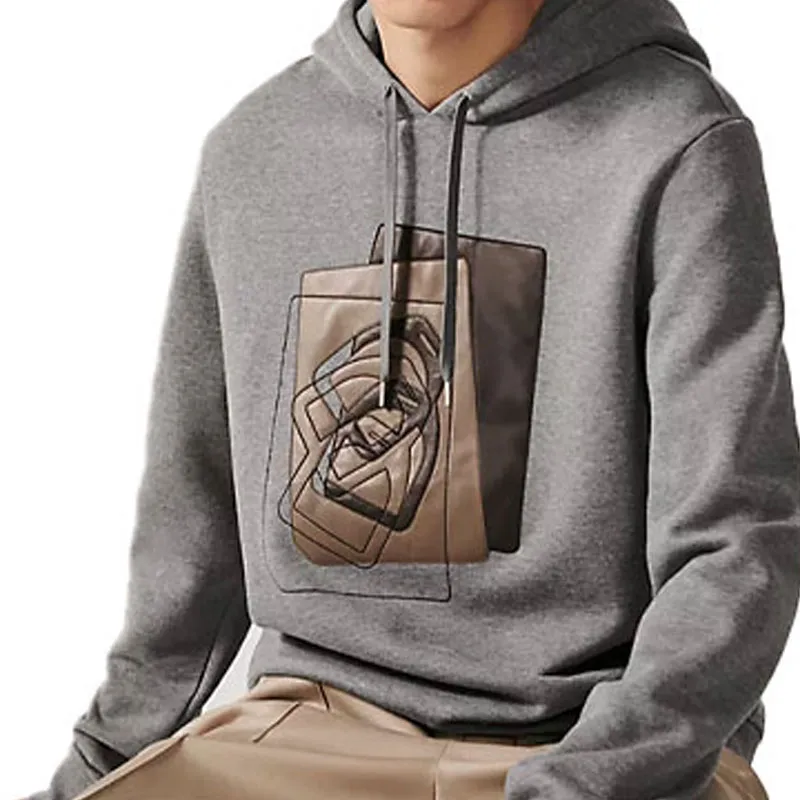 HERMES SS23 Sweatshirt Men's Gray-3