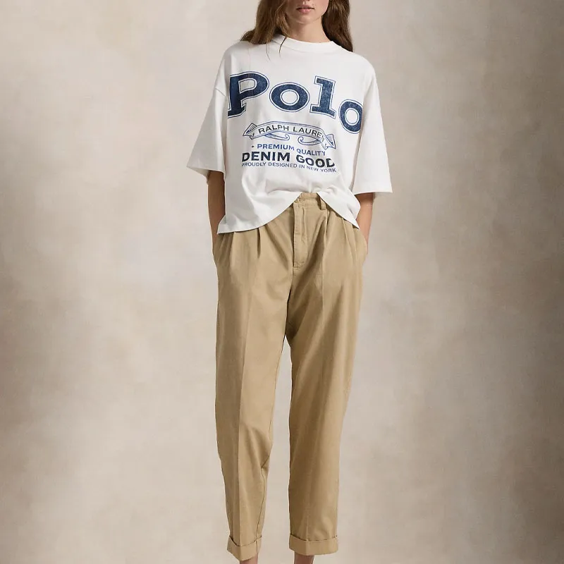 Polo Ralph Lauren Logo Printed Cropped T Shirt-3
