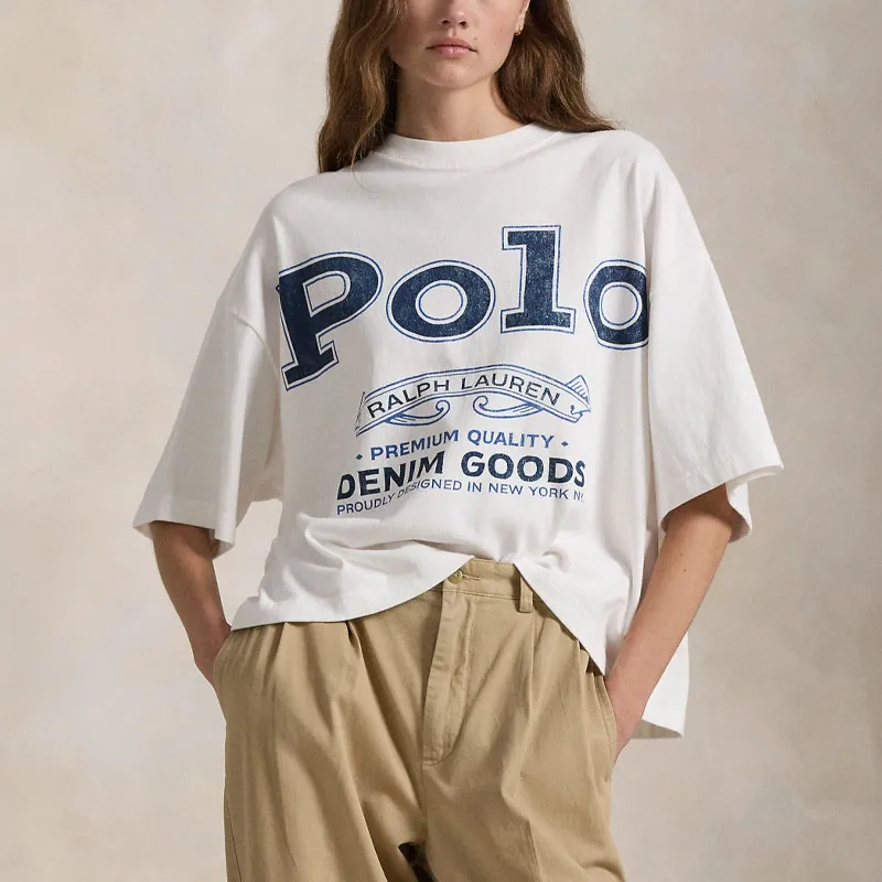 Polo Ralph Lauren Logo Printed Cropped T Shirt-1