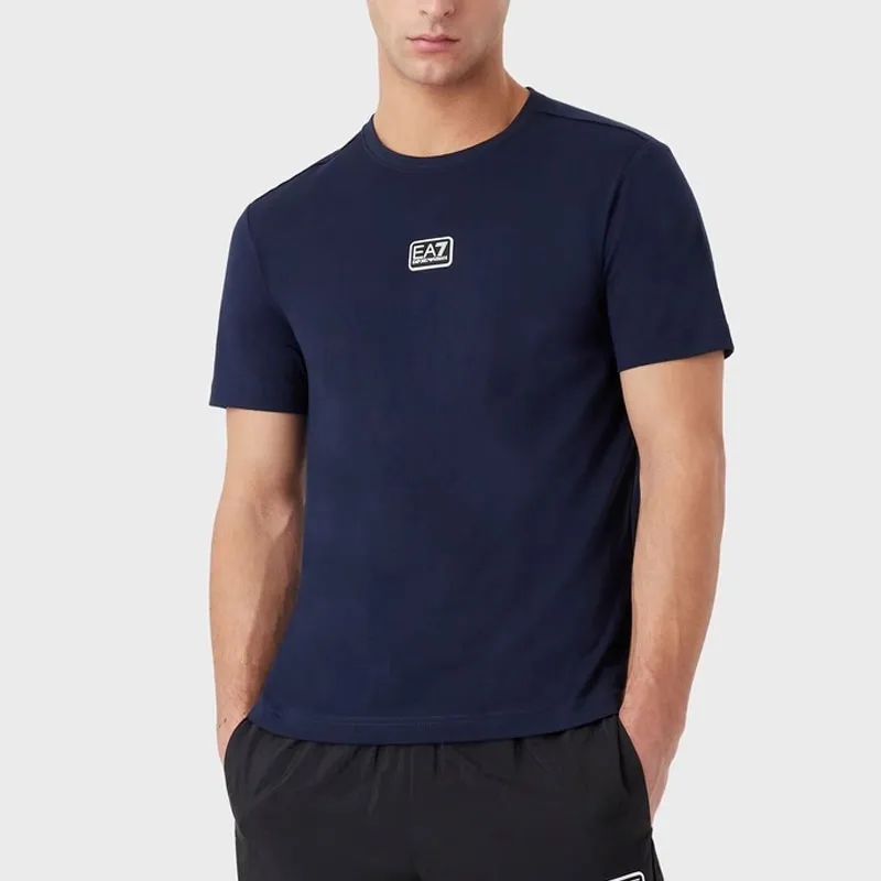 EMPORIO ARMANI EA7 T Shirts Men Navy Blue-2