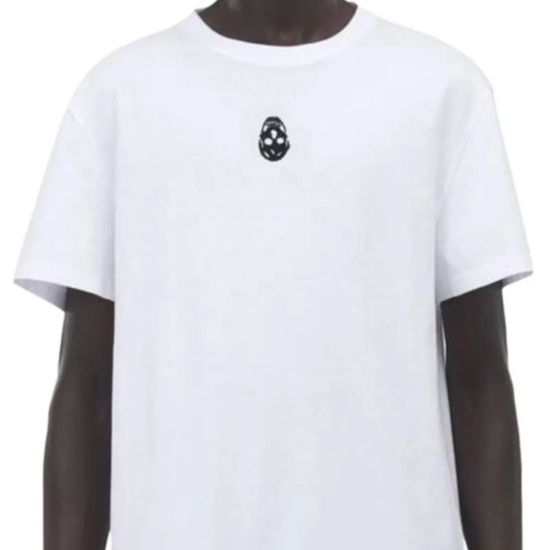 Alexander McQueen Skull Embellished Crewneck T Shirt-4
