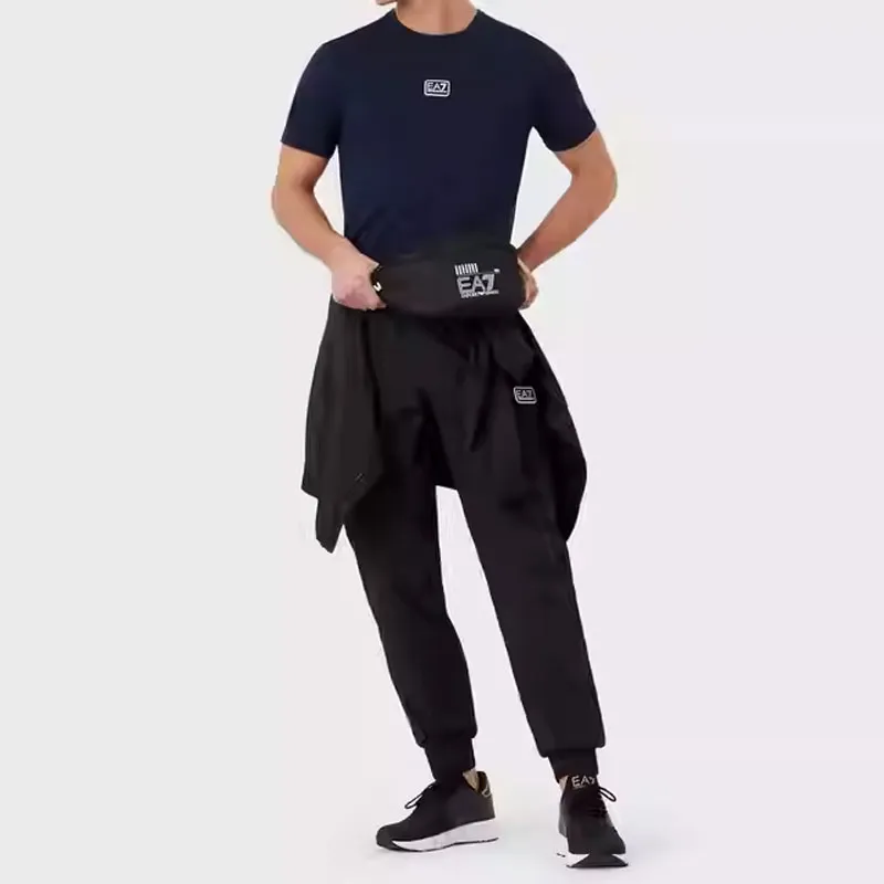 EMPORIO ARMANI EA7 T Shirts Men Navy Blue-3