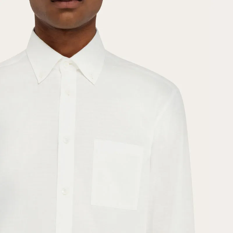Ferragamo Long Sleeved Cotton Shirt-4
