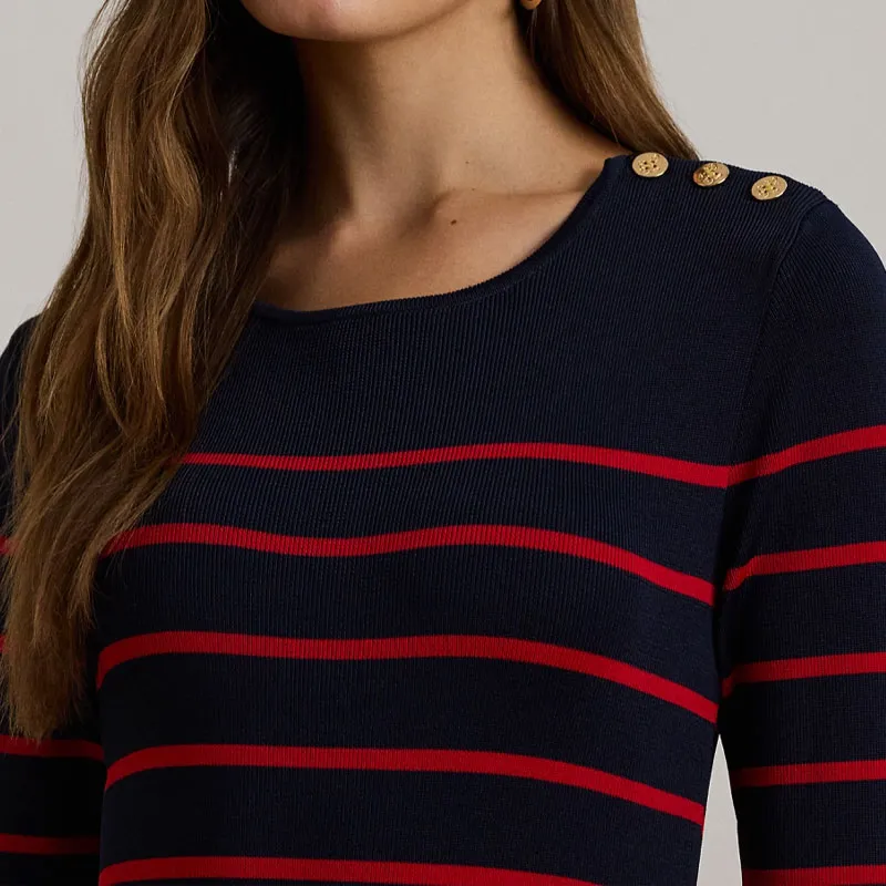 Polo Ralph Lauren Long Sleeved Dresses Women's Red-4