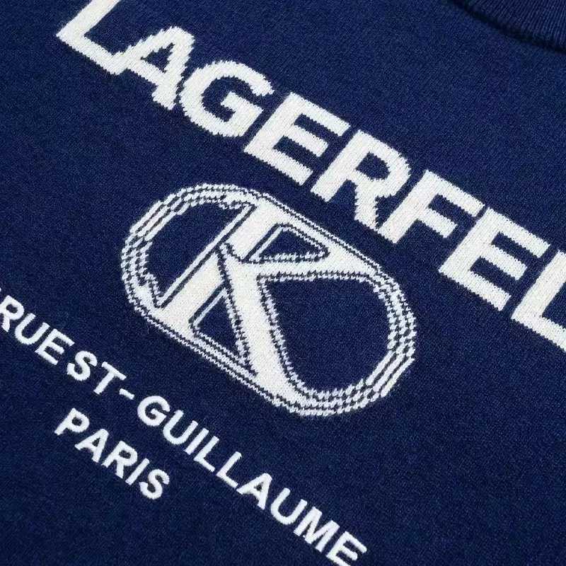 KARL LAGERFELD FW24 Sweater Men's Sea Blue-5
