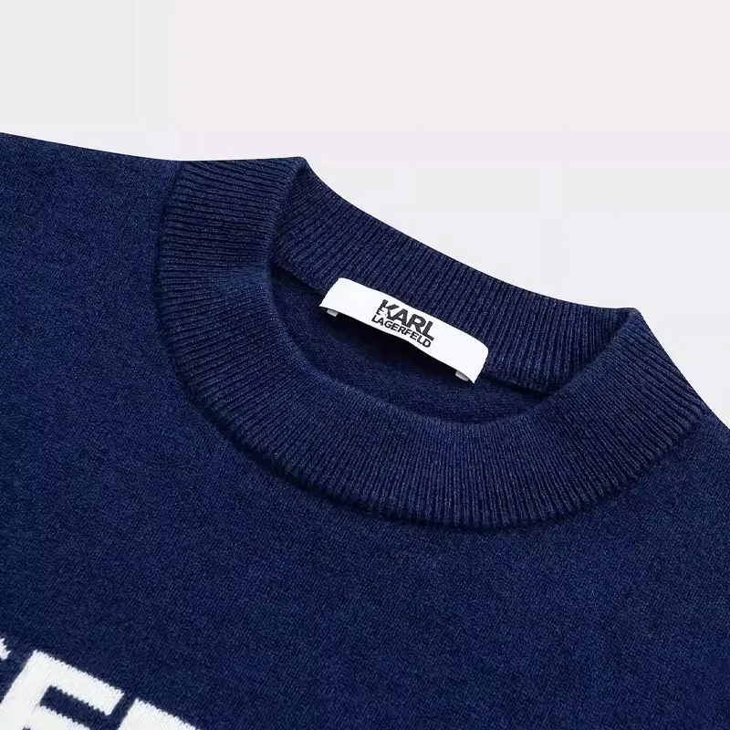 KARL LAGERFELD FW24 Sweater Men's Sea Blue-2