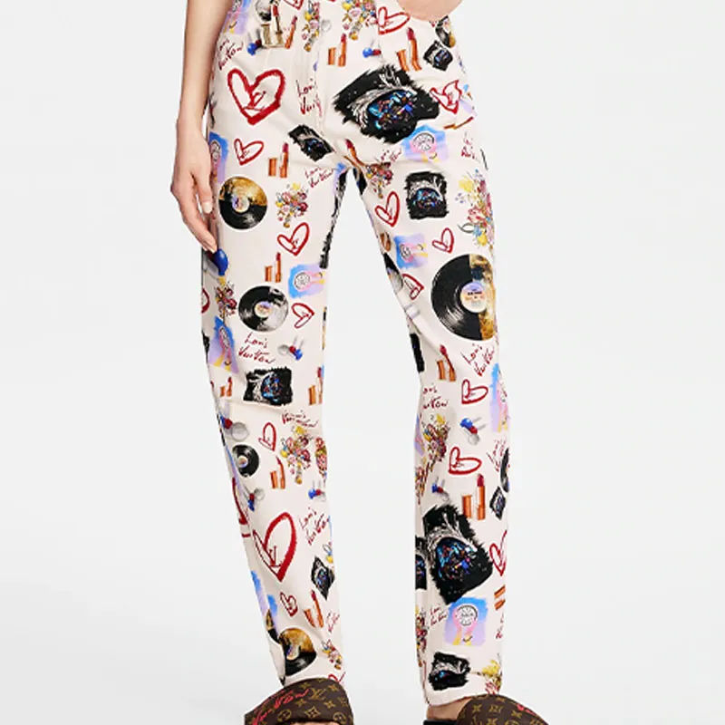 LOUIS VUITTON SS21 Casual Pants Women's Apricot-3
