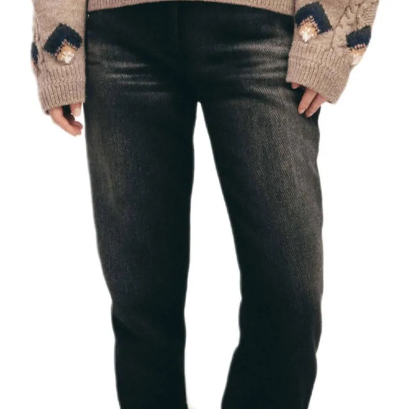 CHANEL COCO NEIGE Series Jeans Women's Black-4