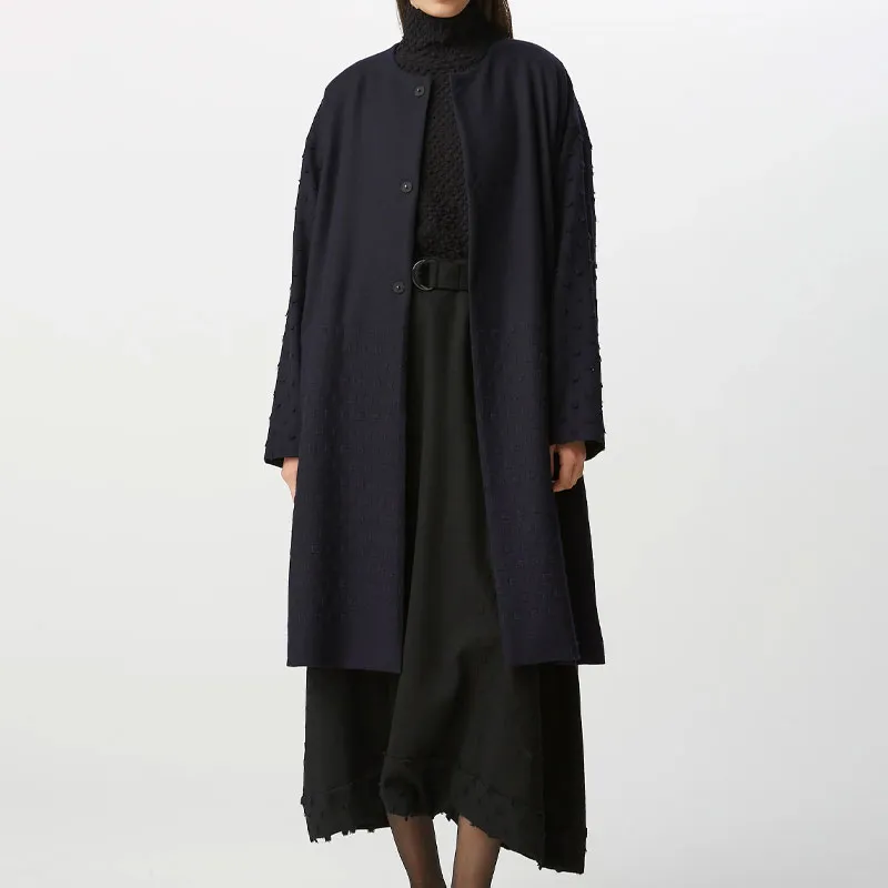 ISSEY MIYAKE Coats Women's Marine Blue-1