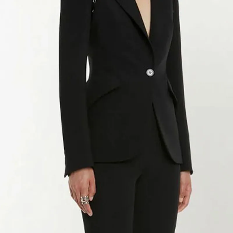 Alexander McQueen Business Suit Coat Women's Black-5