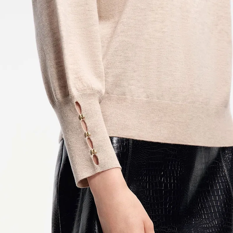 KARL LAGERFELD FW24 Sweater Women's Apricot-5
