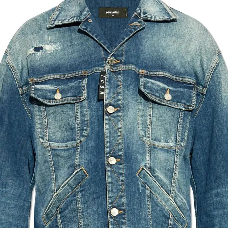 DSQUARED 2 Distressed Denim Jacket-5