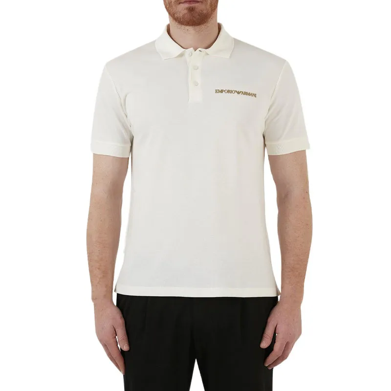 EMPORIO ARMANI Polo Shirts Men Ecru-2