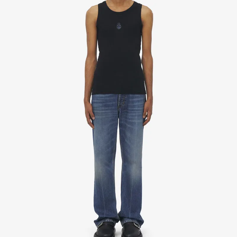 McQ Alexander McQueen Skull Ribbed Tank Top-1