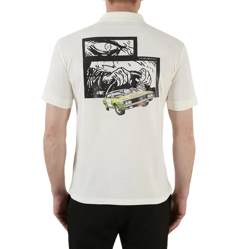 EMPORIO ARMANI Polo Shirts Men Ecru-3