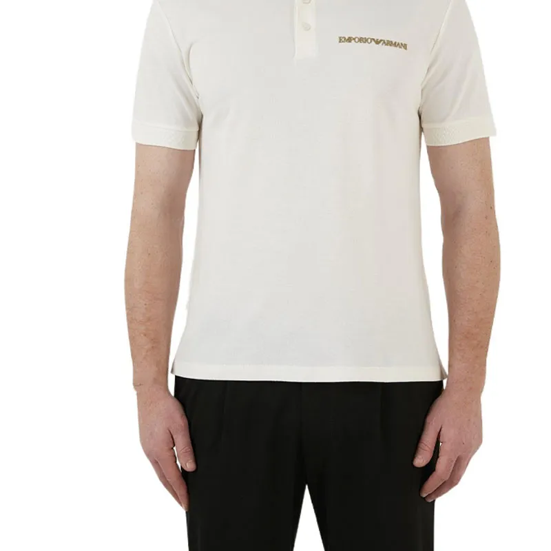 EMPORIO ARMANI Polo Shirts Men Ecru-5