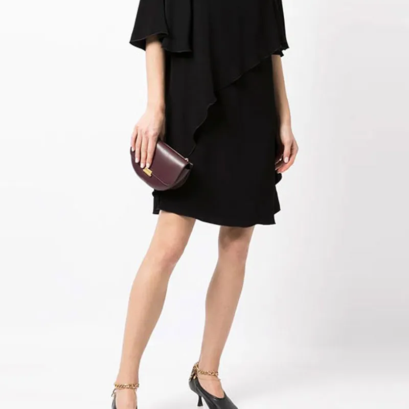EMPORIO ARMANI Short Sleeved Dress Women's Black-4
