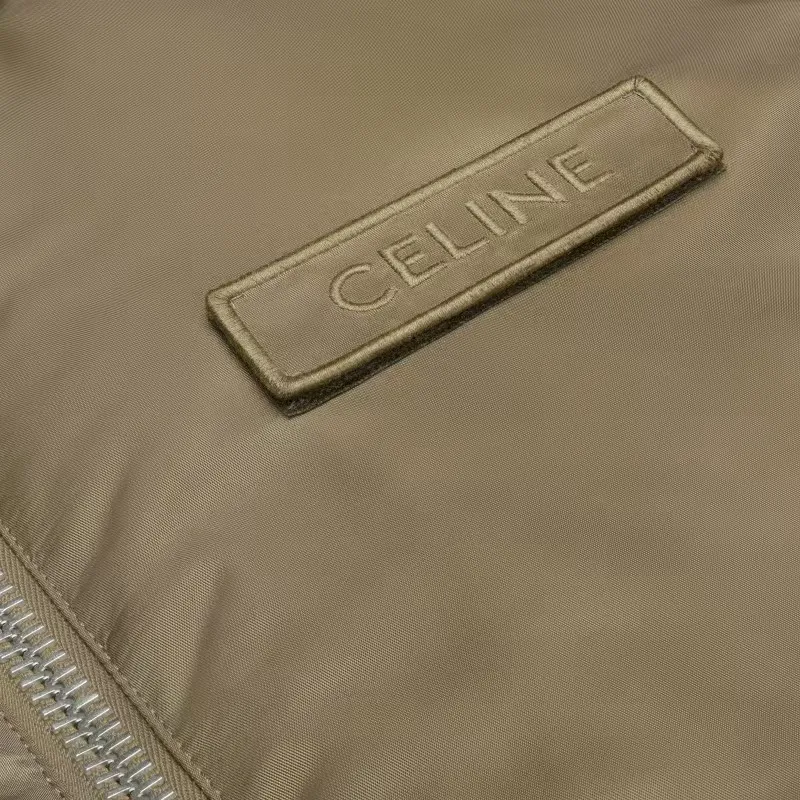 CELINE Hooded Bomber Jacket In Nylon Twill-2