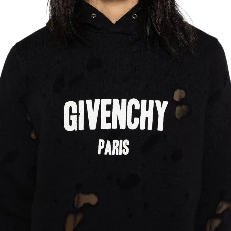 Givenchy Logo print Distressed Hoodies-4