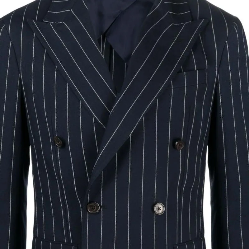 Ralph Lauren Pinstriped Double-breasted Blazer-4