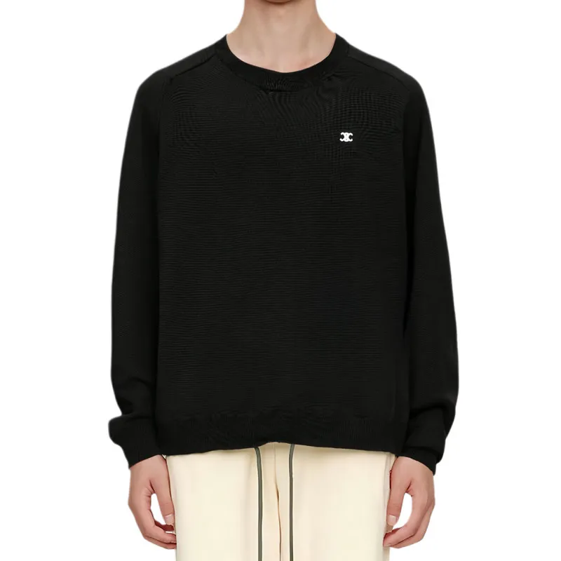 CELINE Triomphe Crew Neck Sweater In Wool-3