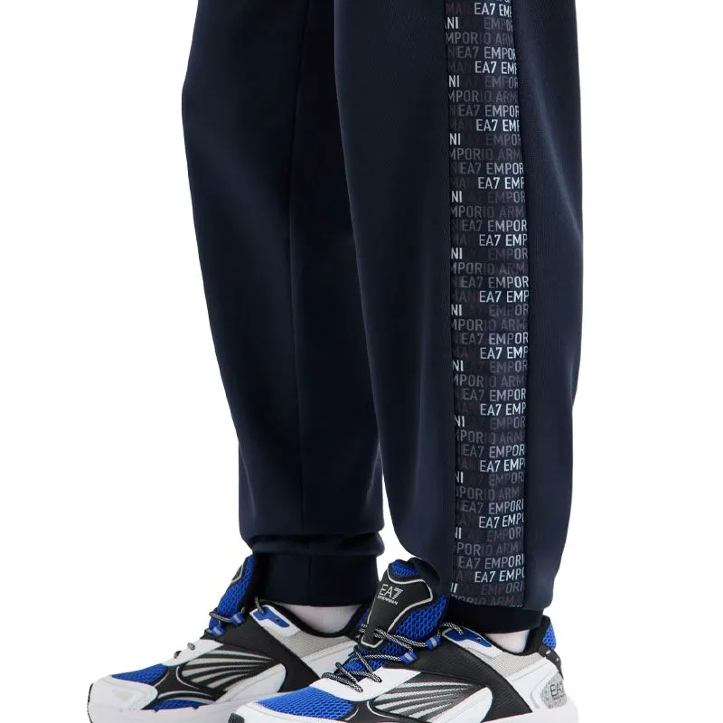 EMPORIO ARMANI EA7 Knitted Sweatpants Men's Marine Blue-4
