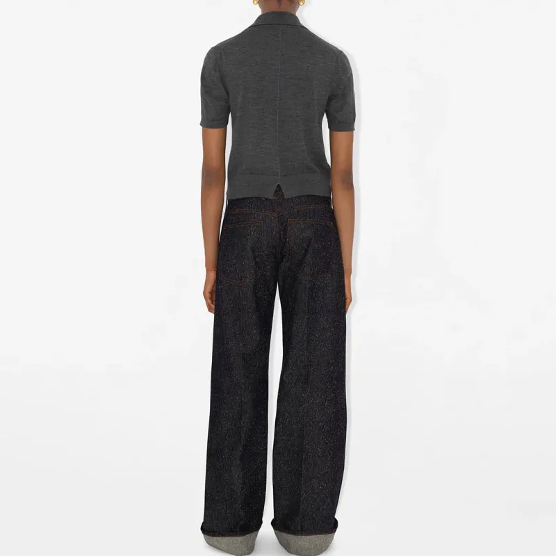 Burberry Logo Embroidered Knitted Polo Top-2