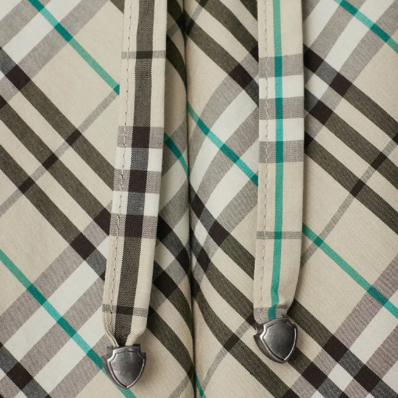 Burberry Checked Wide Leg Drawstring Trousers-4