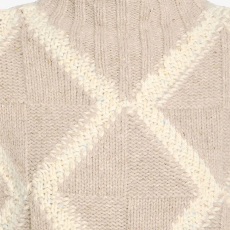 Bottega Veneta Argyle Intarsia Knit Turtleneck Jumper-4