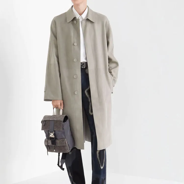 FENDI SS22 Trench Coat Men's Gray-4