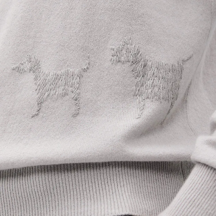 HERMES Cashmere Sweater Men's Mist White-2