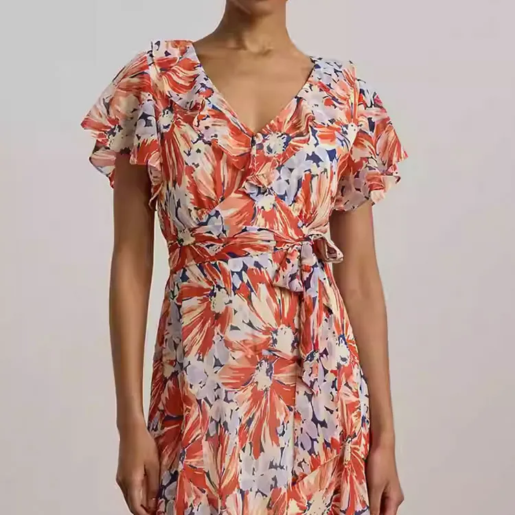LAUREN RALPH LAUREN SS25 Short Sleeved Dress Women's Multicolor-4