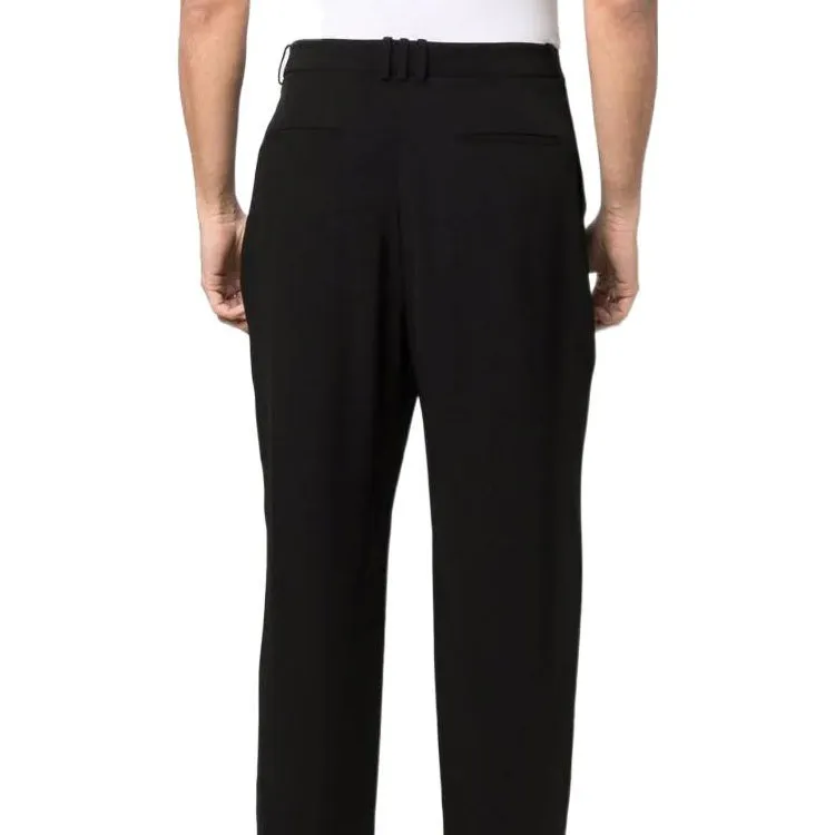 BALMAIN Side Folded Crepe Cropped Trousers-4
